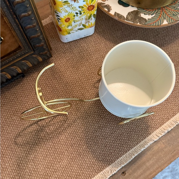 Target Gold and White Bicycle Planter - Picture 2 of 6